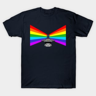 Tardis Console Rainbow Time Warp T-Shirt